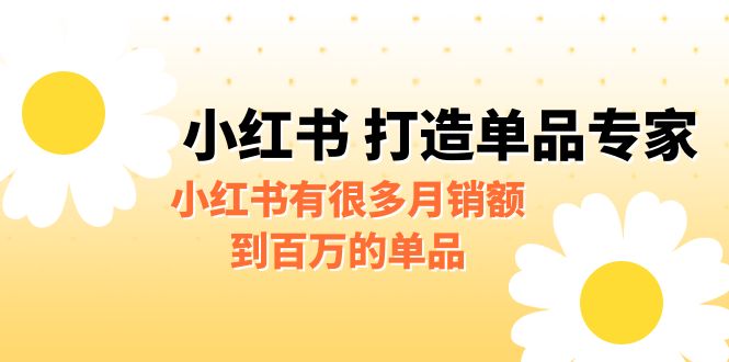 [小红书]某公众号付费文章《小红书 打造单品专家》小红书有很多月销额到百万的单品