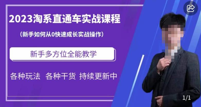 2023淘系直通车保姆式运营讲解，新手如何从0快速成长实战操作，新手多方位全能教学