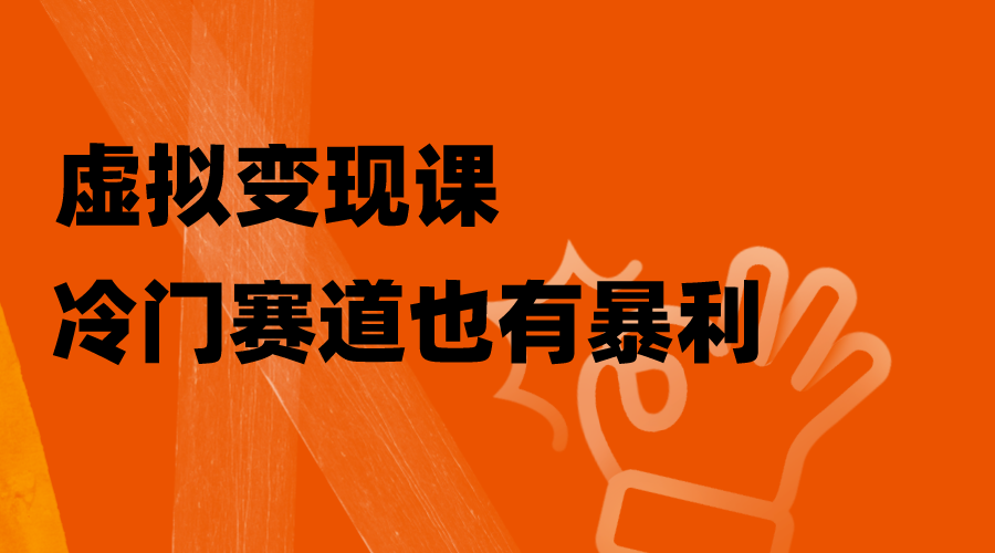 （8219期）虚拟变现课，冷门赛道也有暴利，手把手教你玩转冷门私域