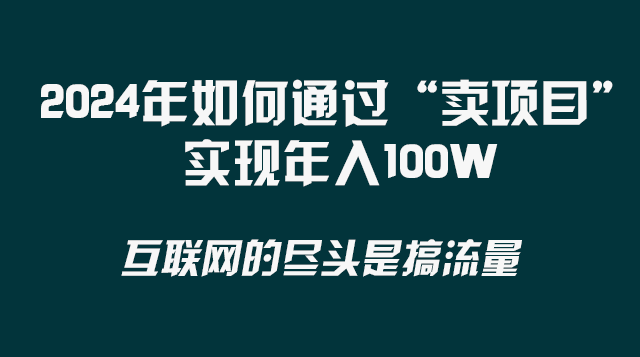 （8382期） 2024年如何通过“卖项目”实现年入100W