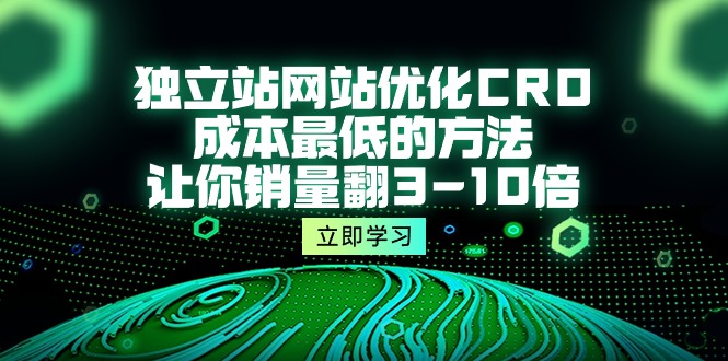 （10173期）独立站网站优化CRO，成本最低的方法，让你销量翻3-10倍（5节课）