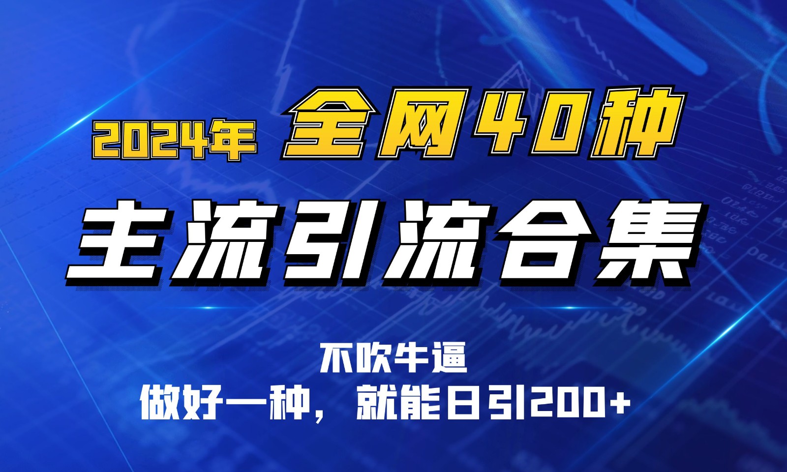 2024年全网40种暴力引流合计，做好一样就能日引100+