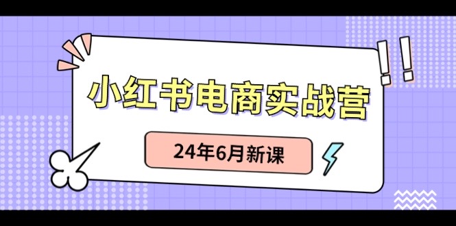 （10984期）小红书电商实战营：小红书笔记带货和无人直播，24年6月新课