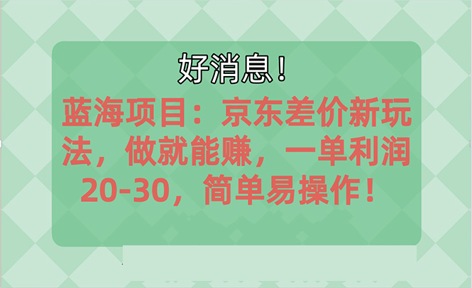 （10989期）越早知道越能赚到钱的蓝海项目：京东大平台操作，一单利润20-30，简单…